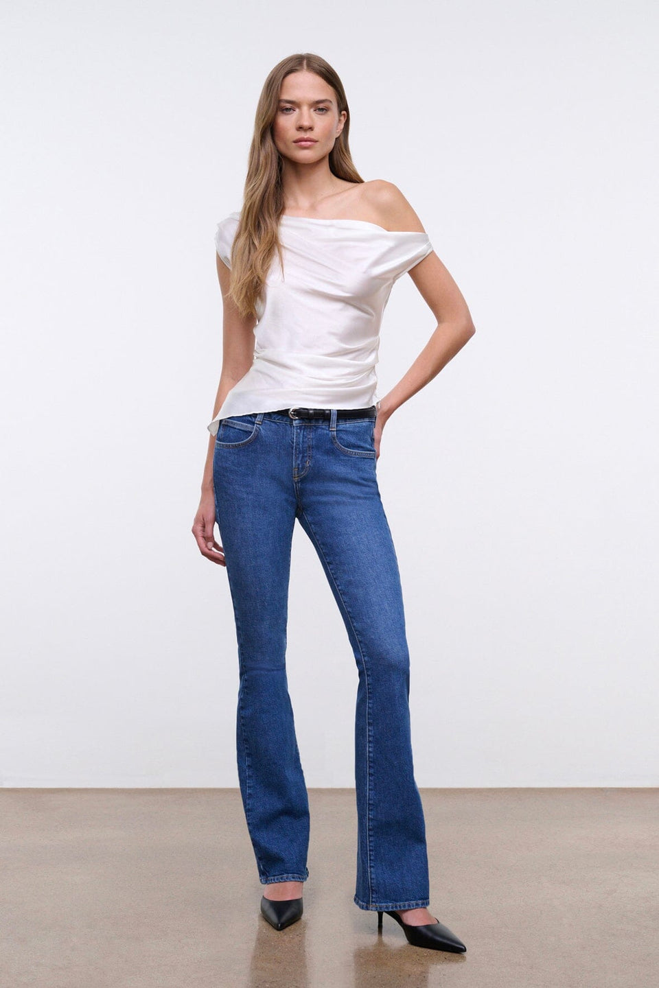 Phare Silk Top, Ivory