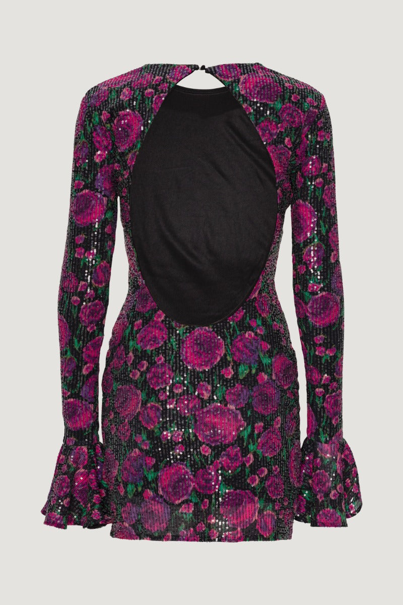 Sequins Open Back Dress
