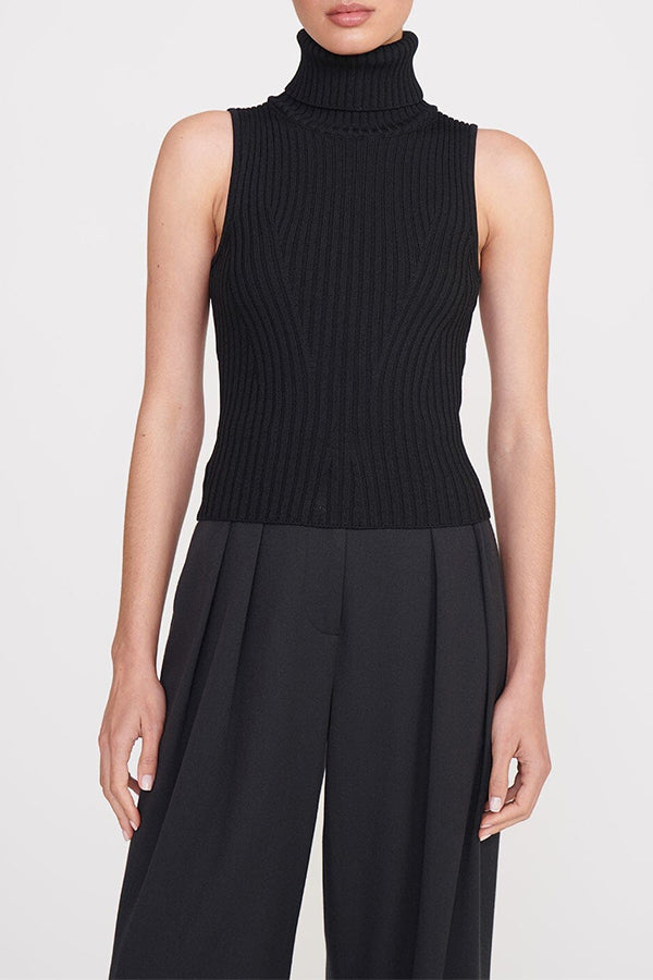Callum Ribbed-Knit Top