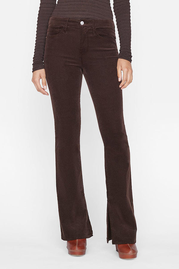 Le Mini Boot Slit Corduroy in Espresso