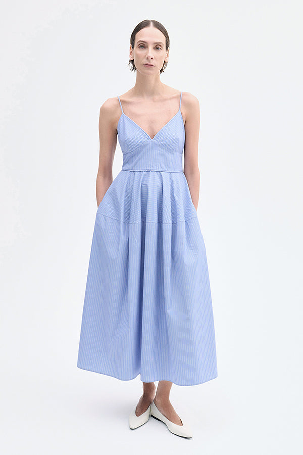 Striped Camisole Dress in Cotton