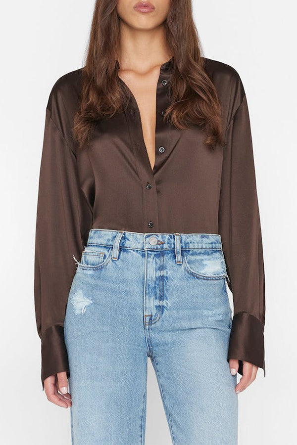 The Oversized Shirt in Espresso