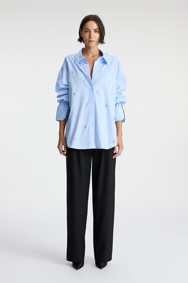 Monica Embellished Cotton Top