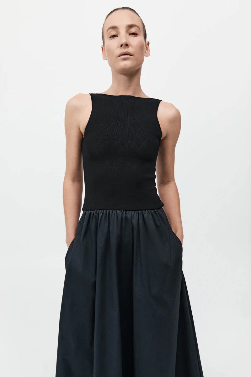 Bateau Cut Out Dress