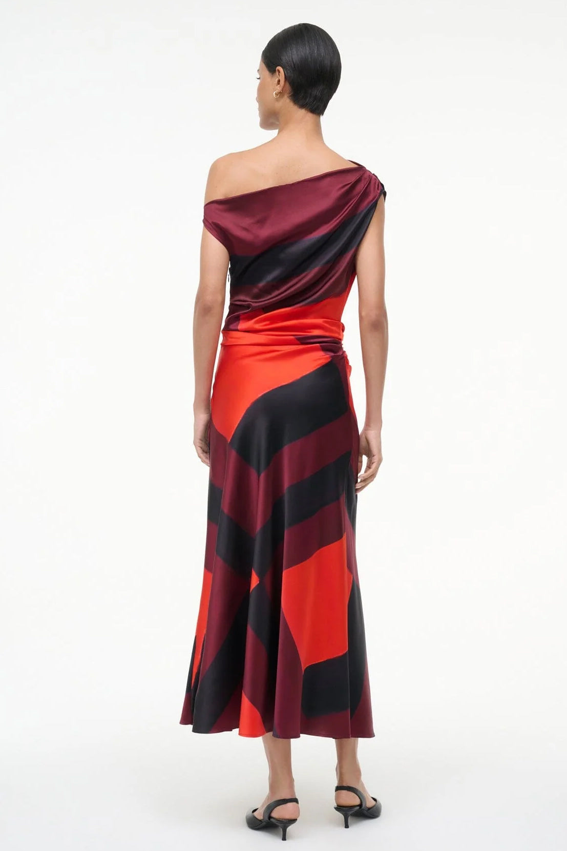 Phare Silk Dress, Ruby Prism