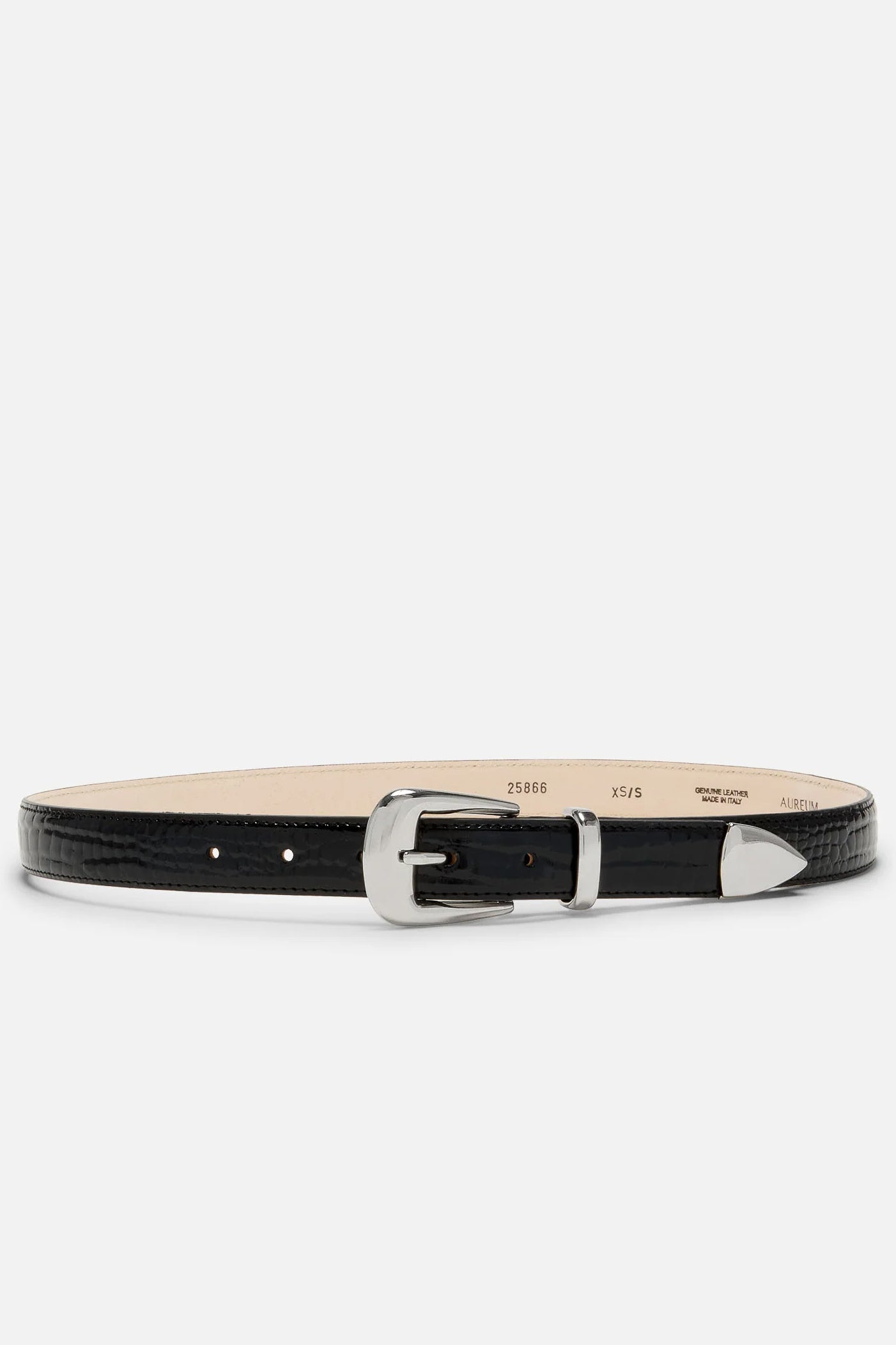 No. 16 Belt, Patent Black/Silver
