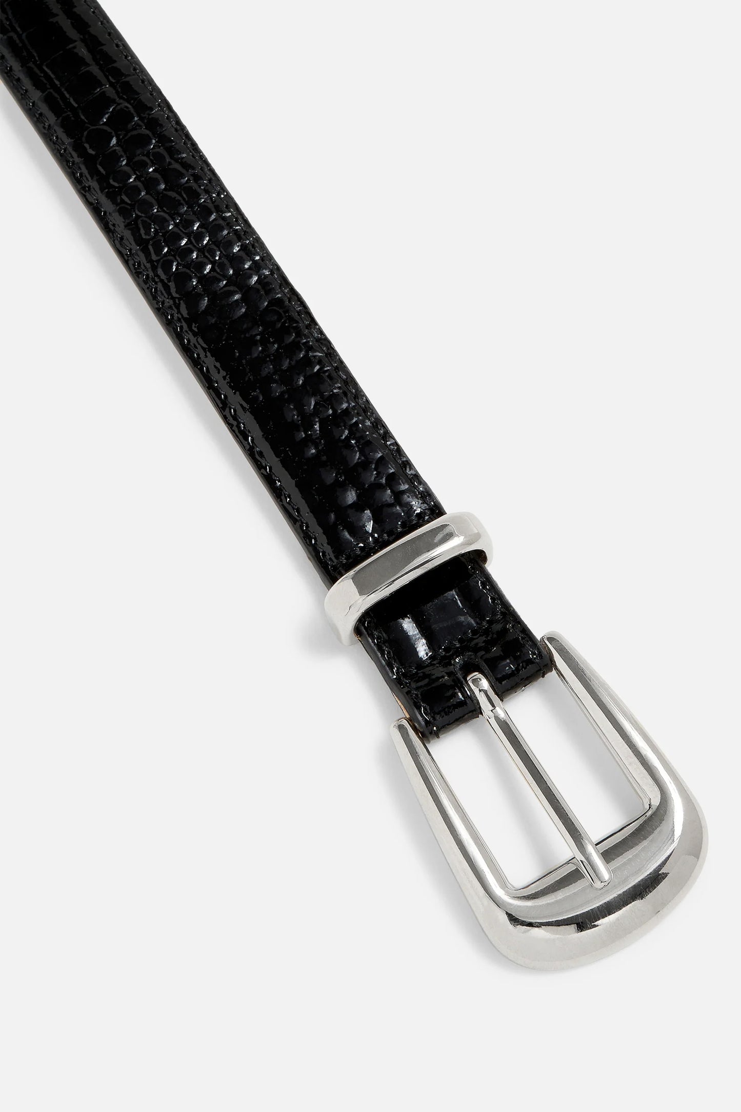 No. 16 Belt, Patent Black/Silver