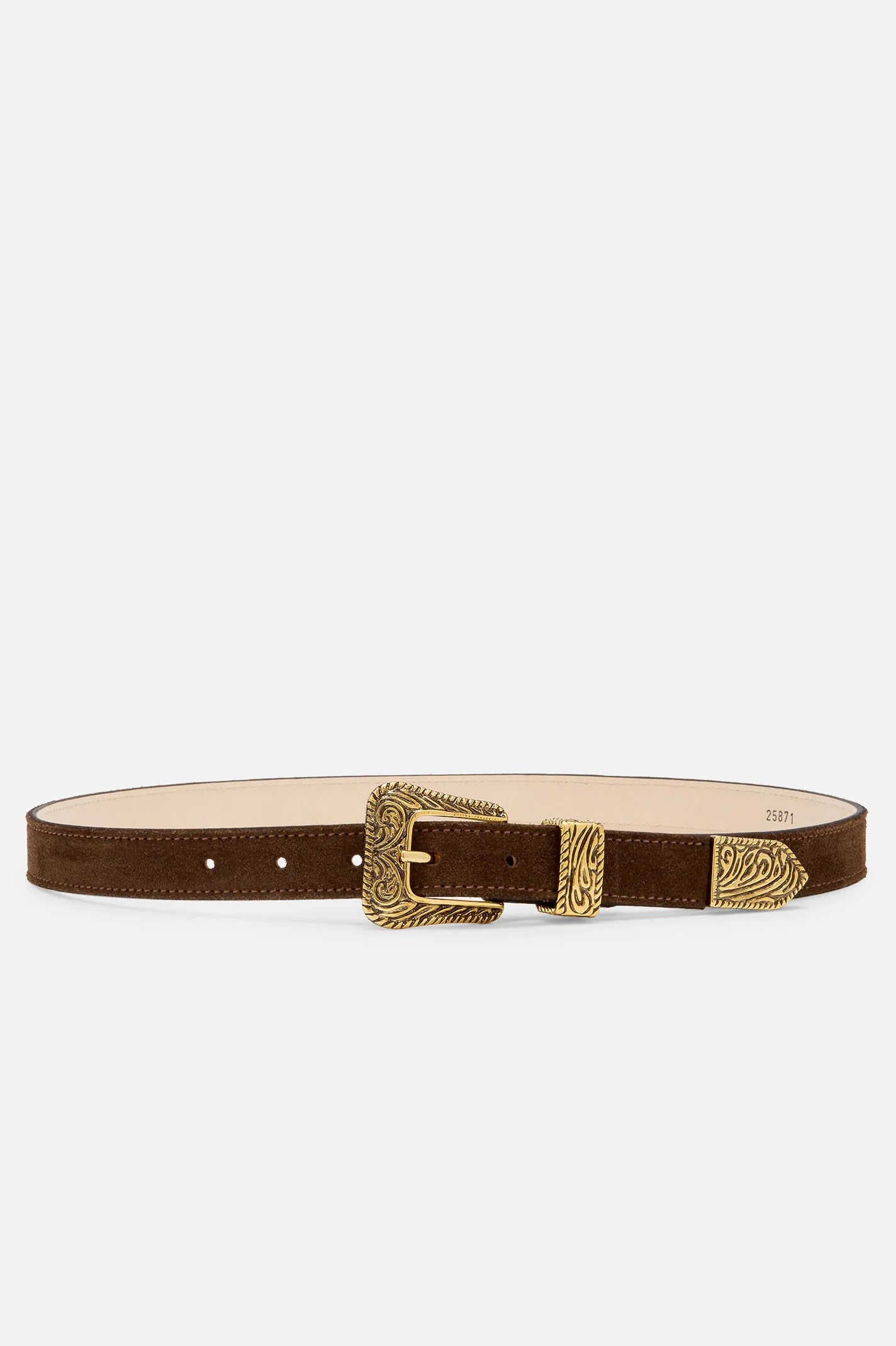 No. 15 Belt, Chocolate/Gold