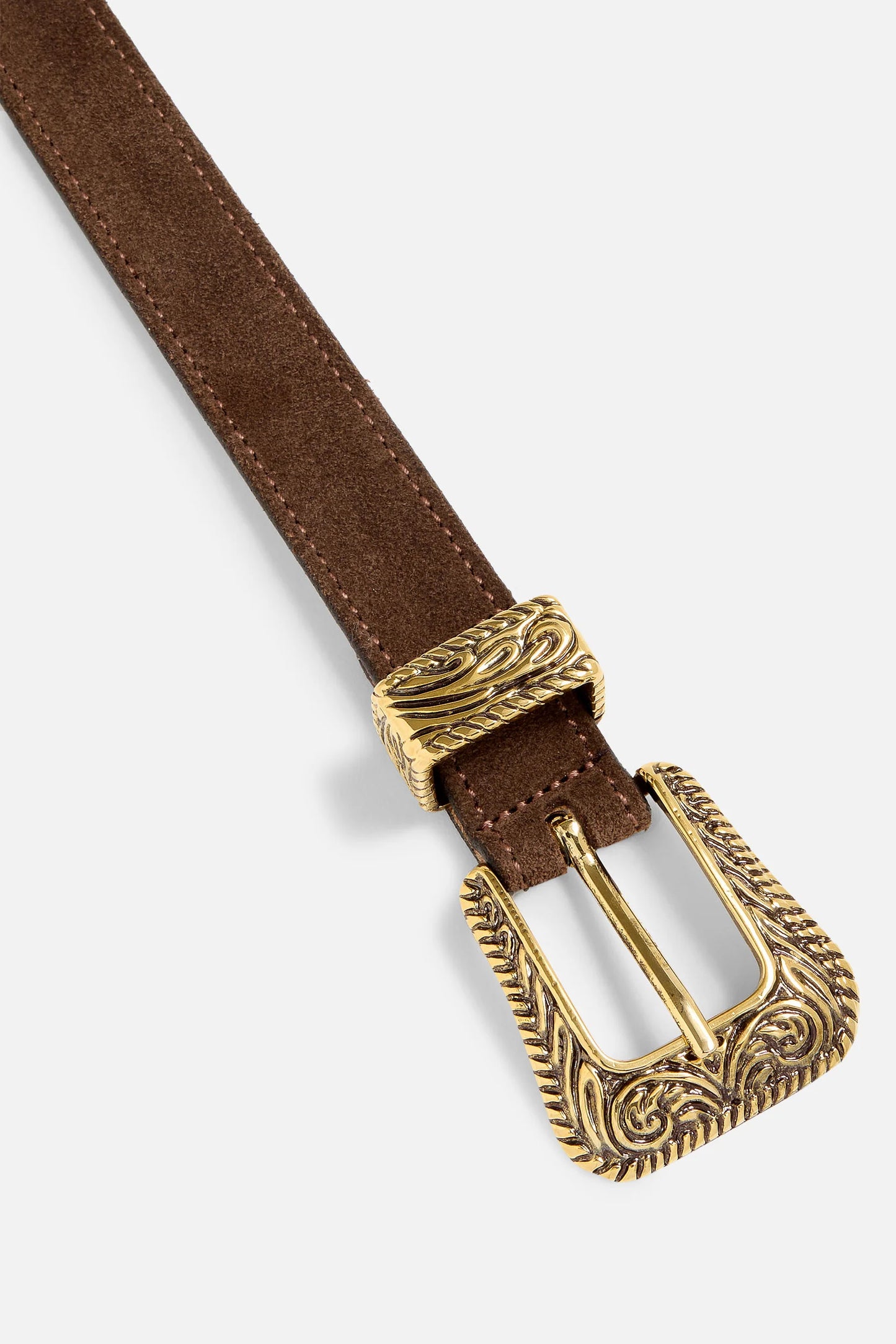 No. 15 Belt, Chocolate/Gold