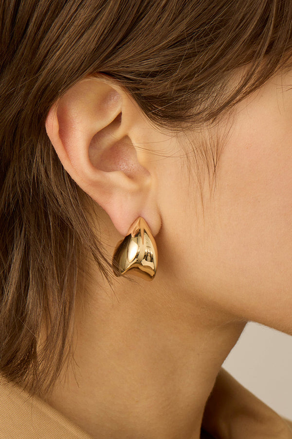 Nouveaux Puff Earrings, Gold