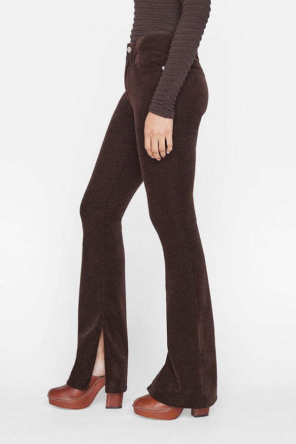 Le Mini Boot Slit Corduroy in Espresso