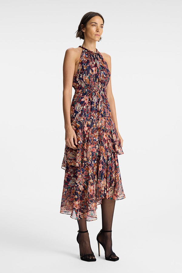 Elaine Silk Midi Dress