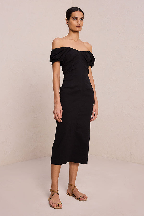 Nora Linen Midi Dress