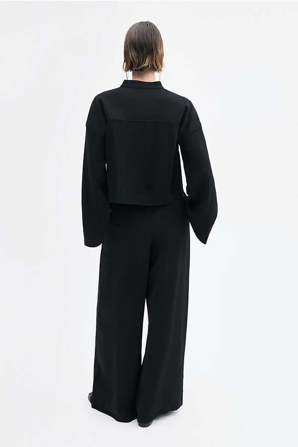 Bell Sleeve Blouse in Crepe