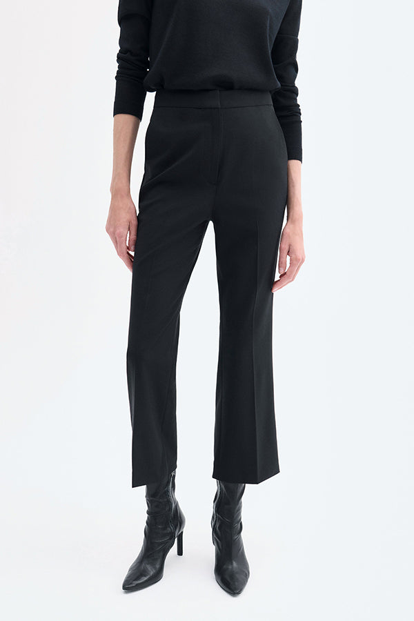 Cropped Cigarette Trouser in Virgin Wool