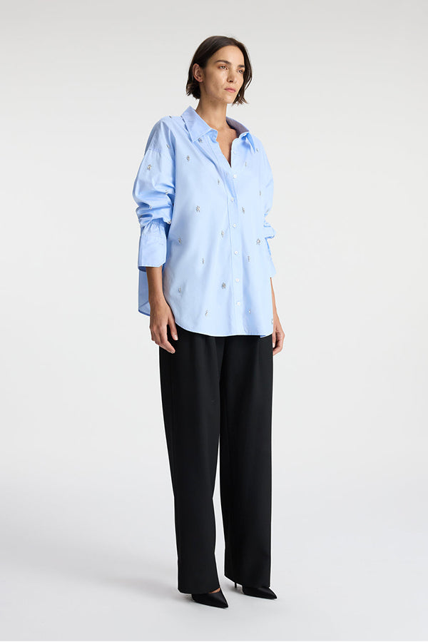 Monica Embellished Cotton Top
