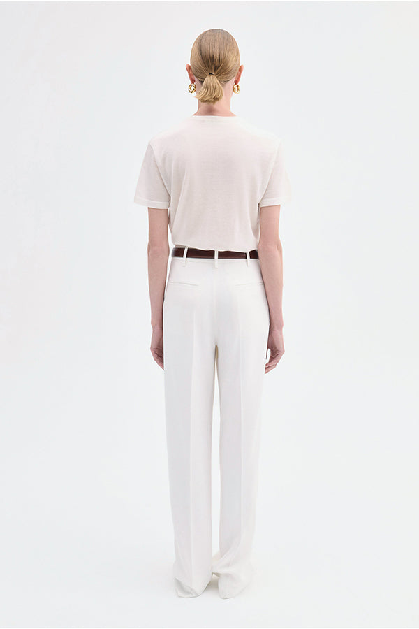 T-Shirt in Fine Cashmere, Ivory