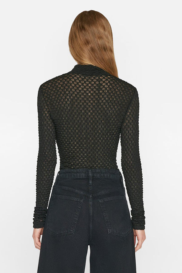 Mesh Lace Turtleneck