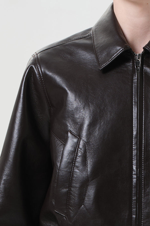 Essie Recycled Leather Cropped Jacket