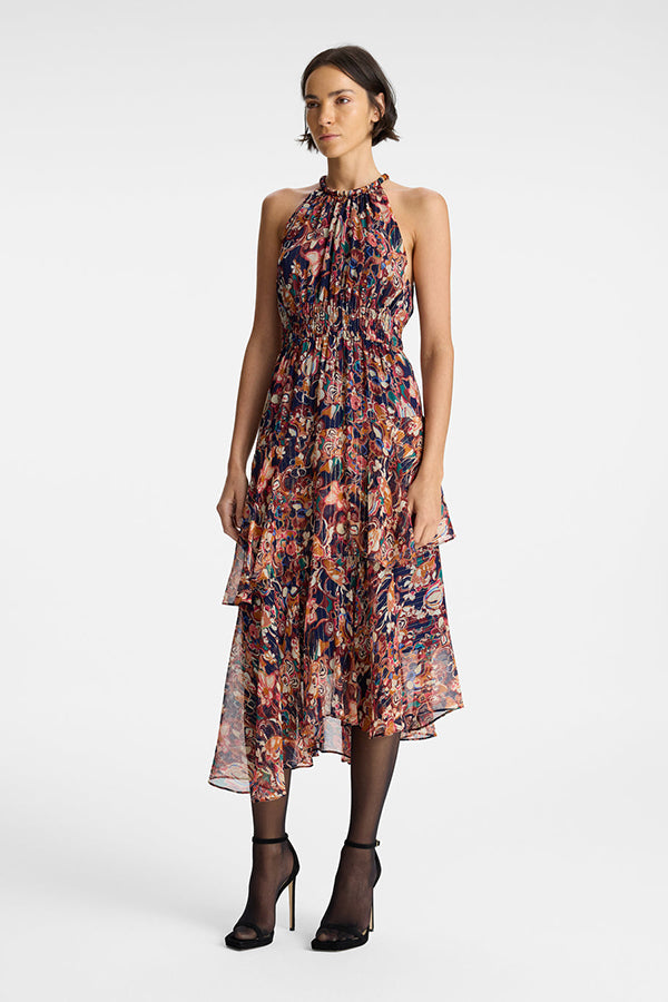 Elaine Silk Midi Dress