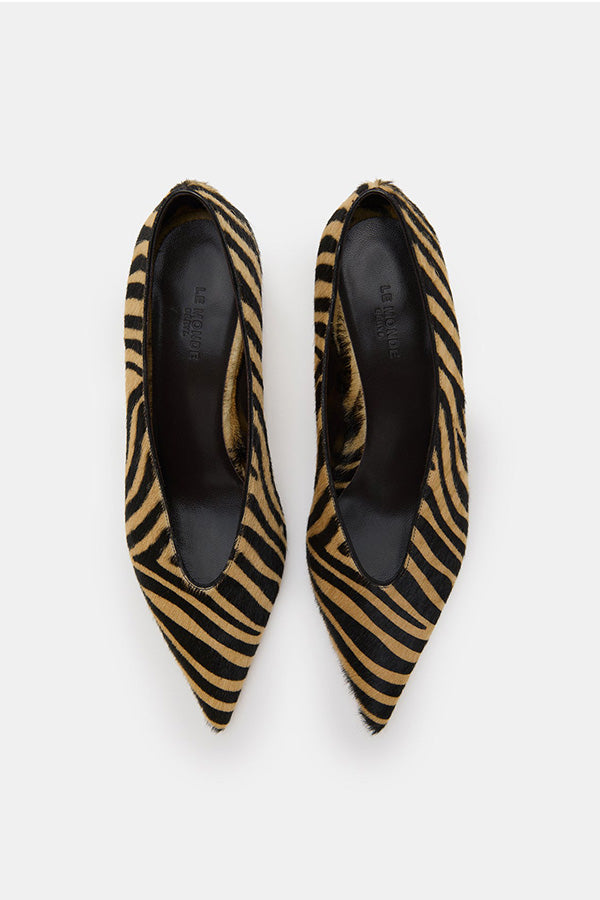 Babouche Kitten Heel, Zebra