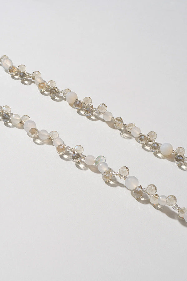 Faceted Crystal Crossbody, Champagne