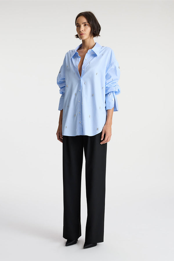 Monica Embellished Cotton Top