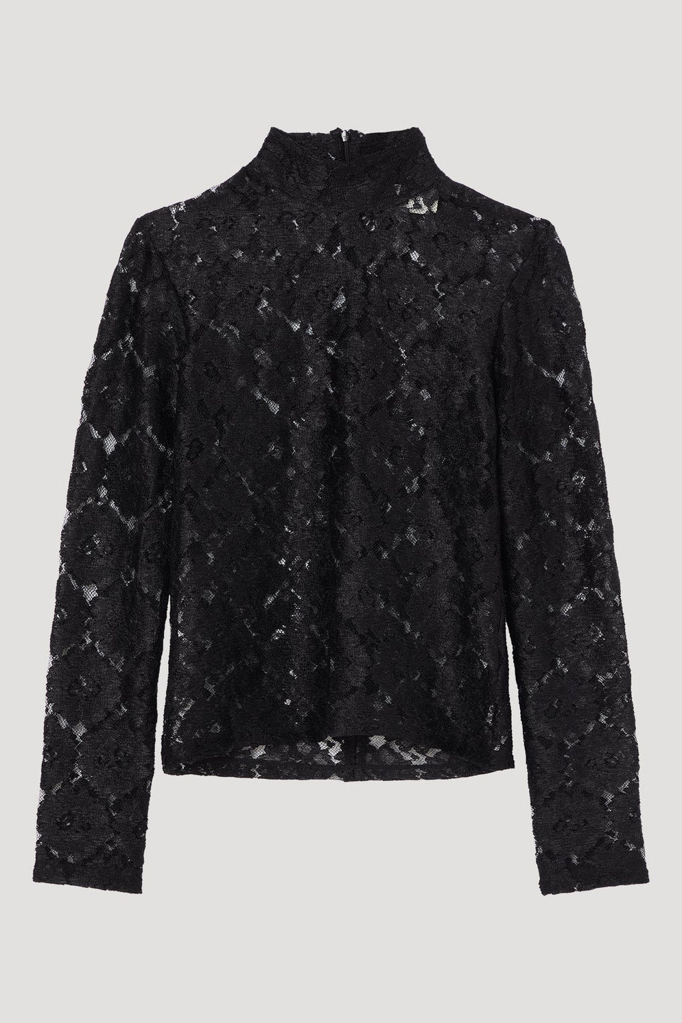 Lace Turtleneck Top