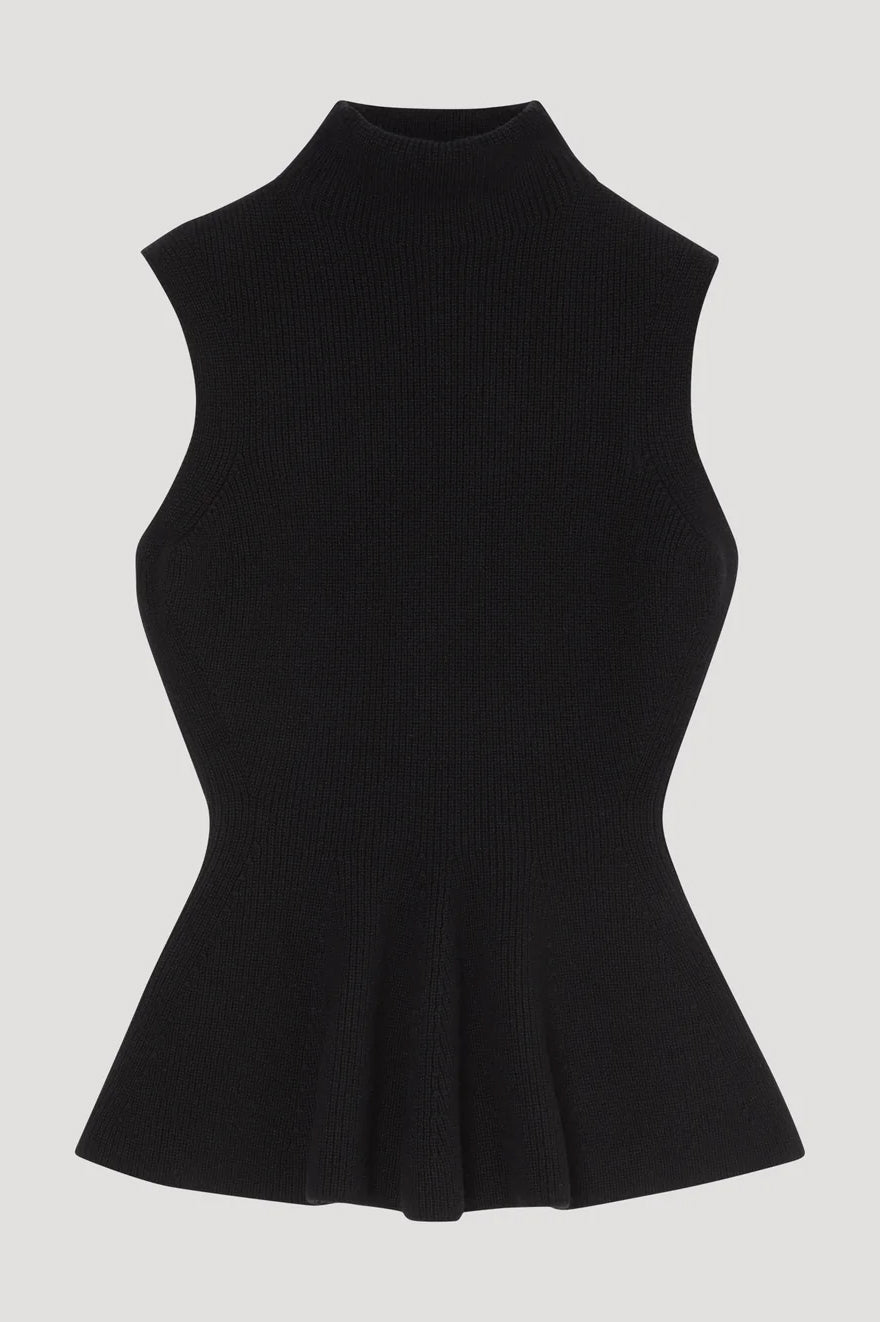 Sculptural Sleeveless Knitted Top