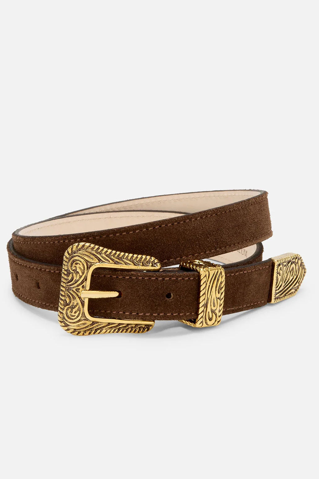 No. 15 Belt, Chocolate/Gold