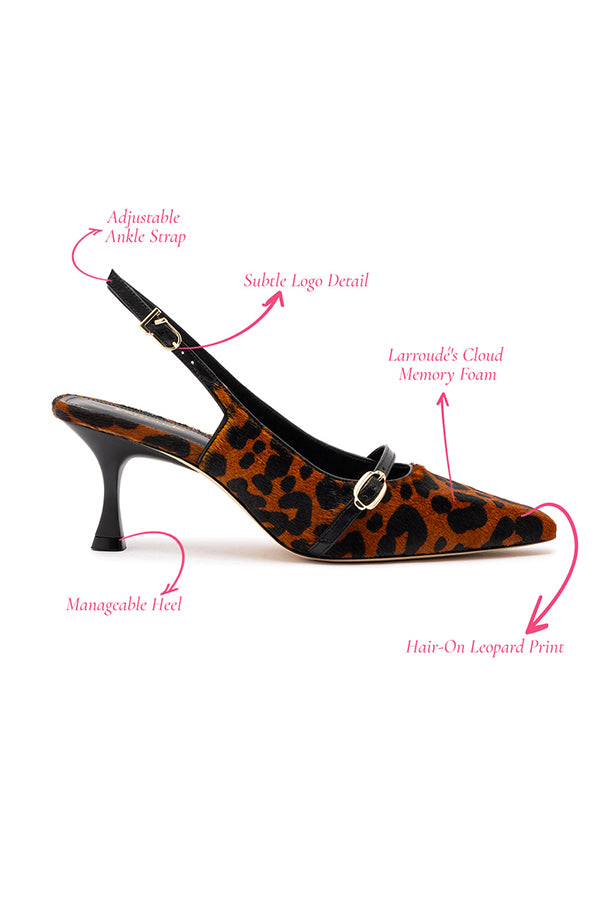 Ines Pump in Leopard Print Calf Hair