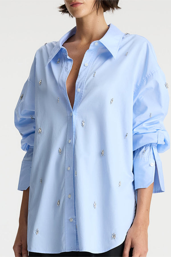 Monica Embellished Cotton Top