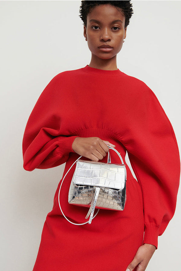 Mini Soft Lady Bag, Silver