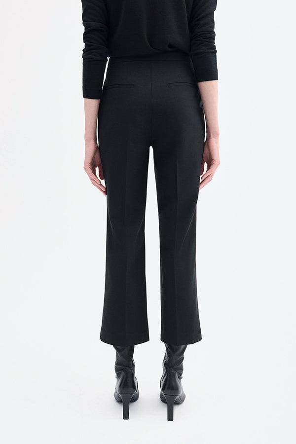 Cropped Cigarette Trouser in Virgin Wool