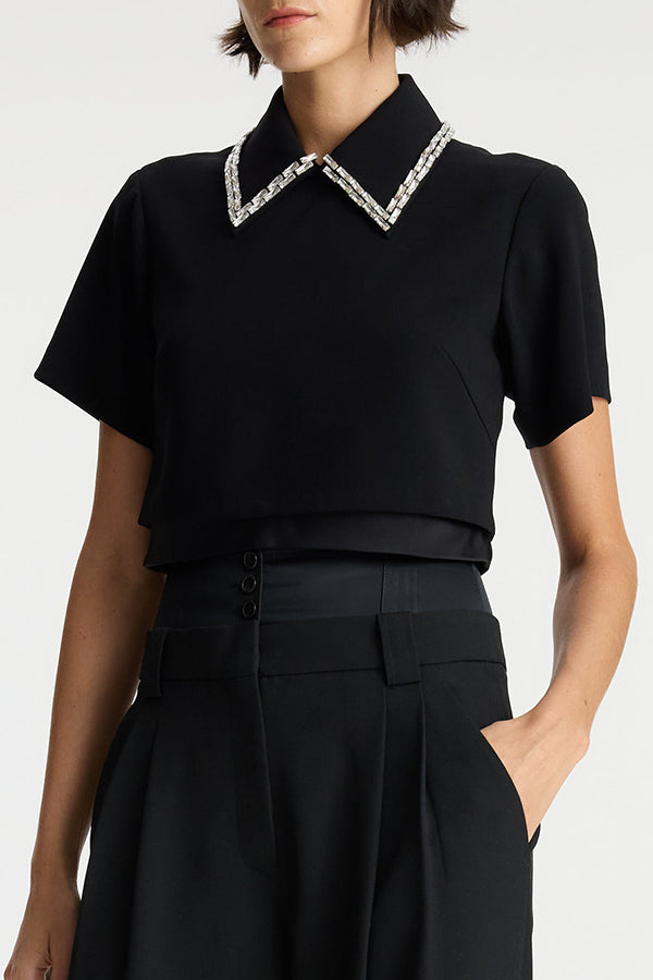Lark Embellished Satin Top