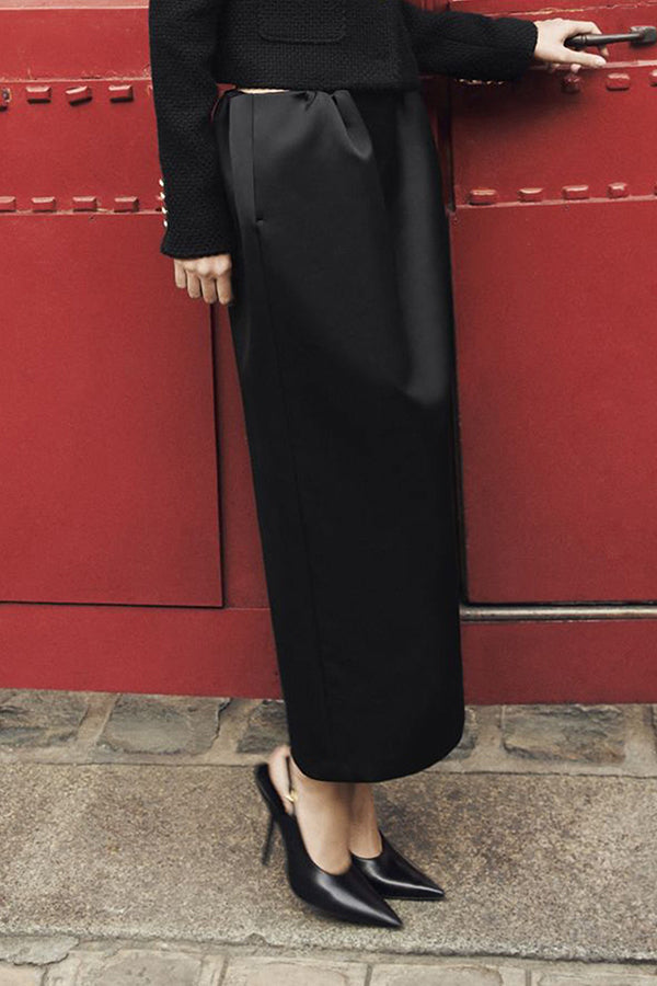 Larroudé x Altuzarra Pump In Black Leather