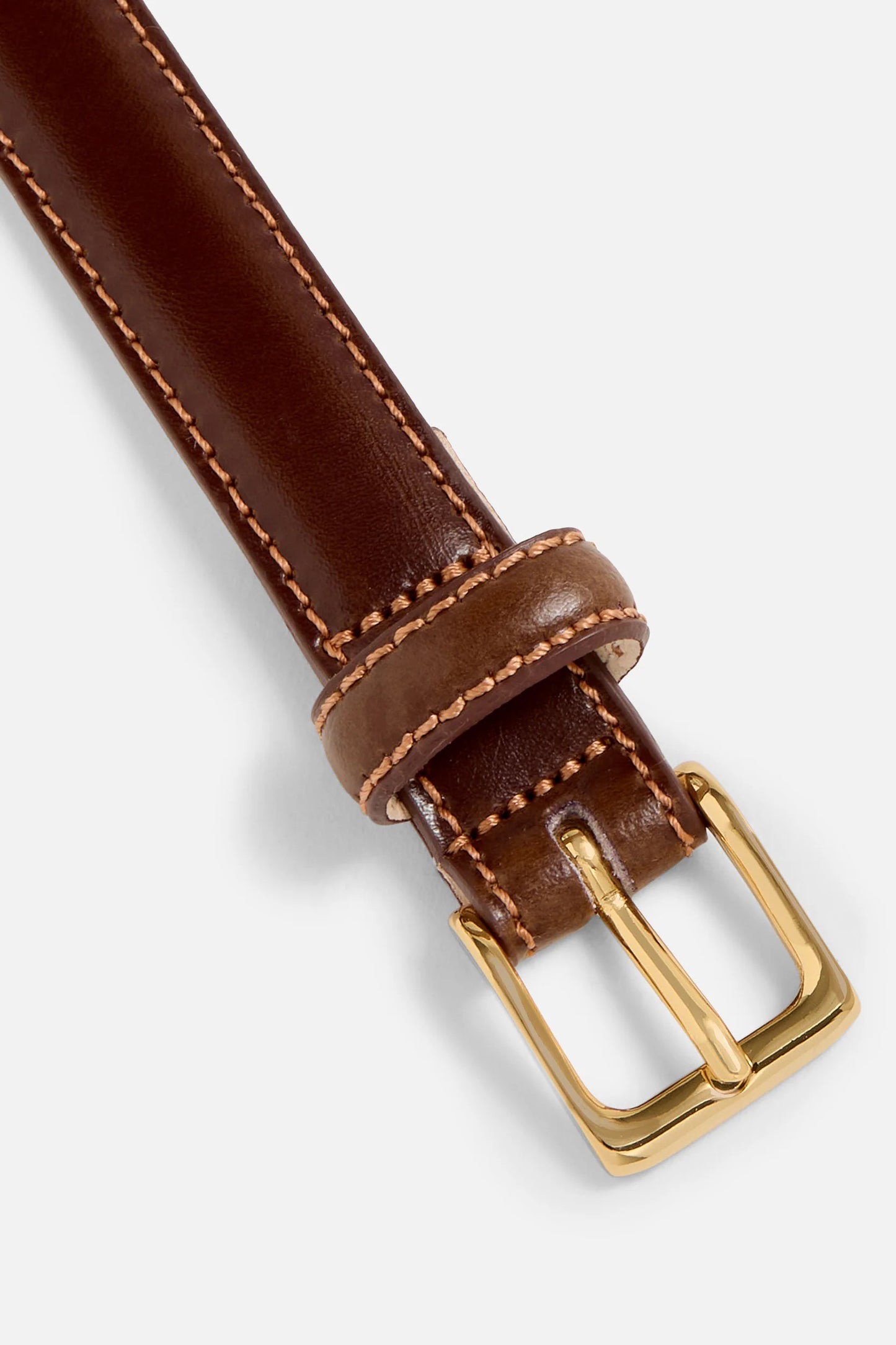 No. 6 Belt, Tobacco/Gold