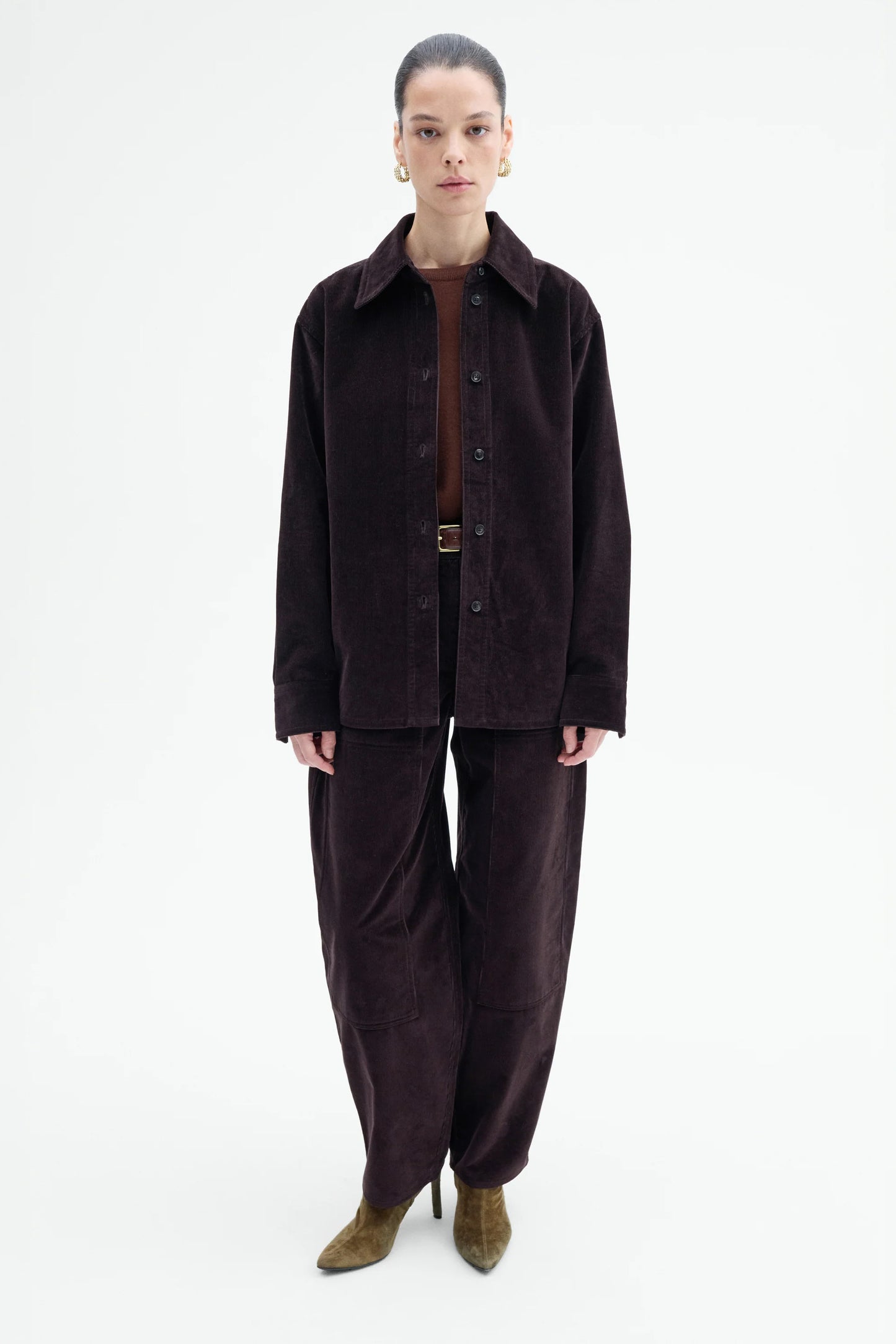 Corduroy Patch Pant, Chocolate