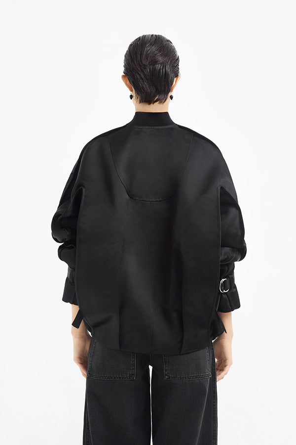 Sports Bomber in Duchess Satin