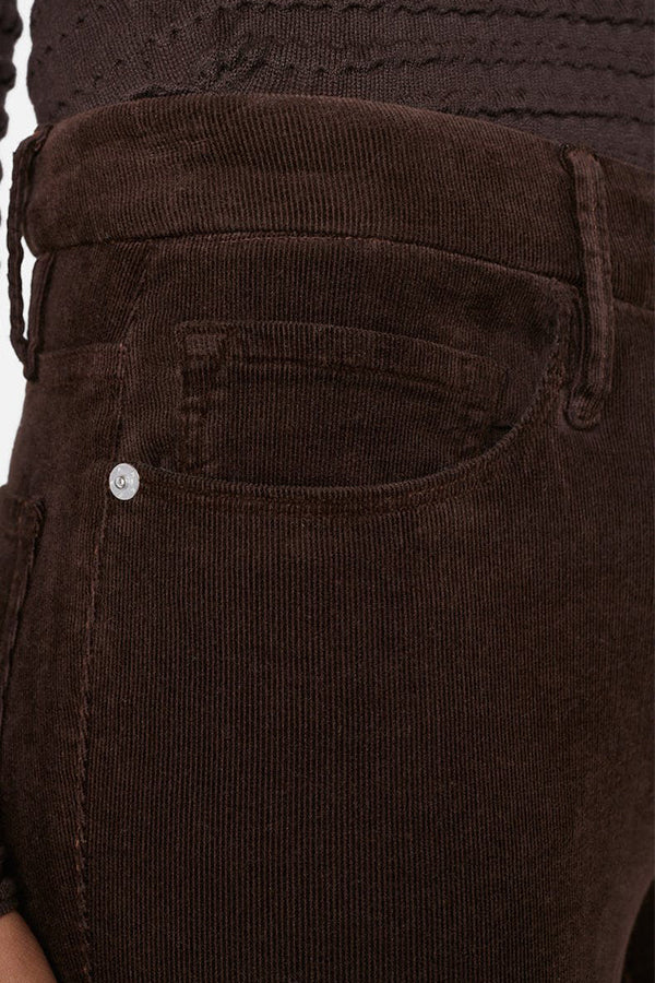 Le Mini Boot Slit Corduroy in Espresso