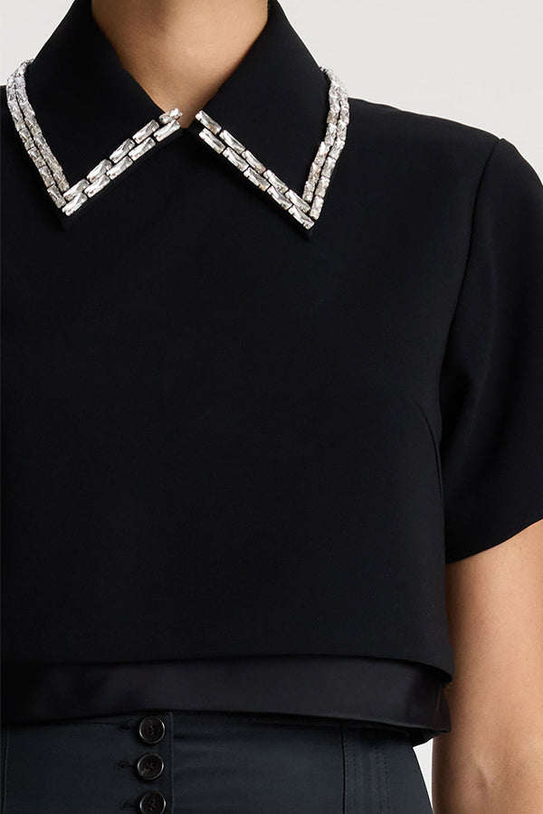 Lark Embellished Satin Top