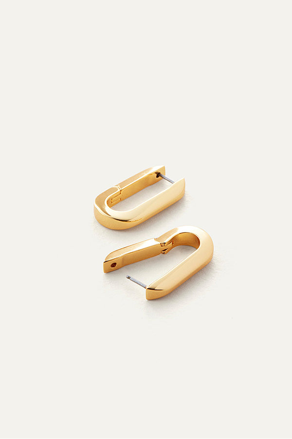 U-Link Earrings, Gold