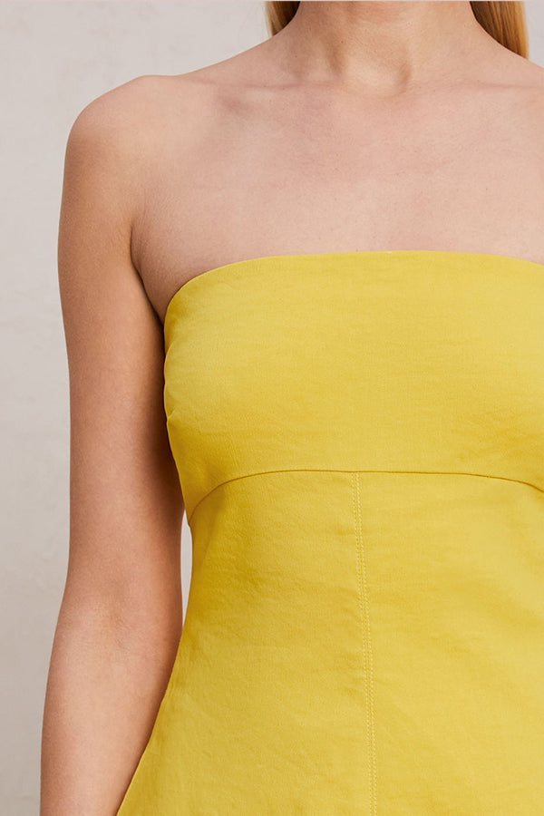 Ellis Strapless Linen Dress