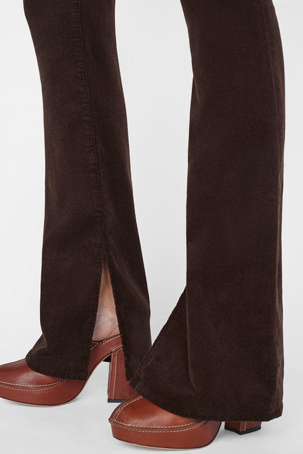 Le Mini Boot Slit Corduroy in Espresso