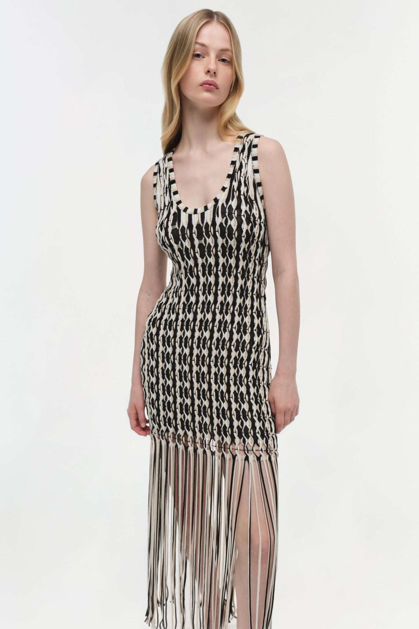 Sonia Fringe Knit Dress