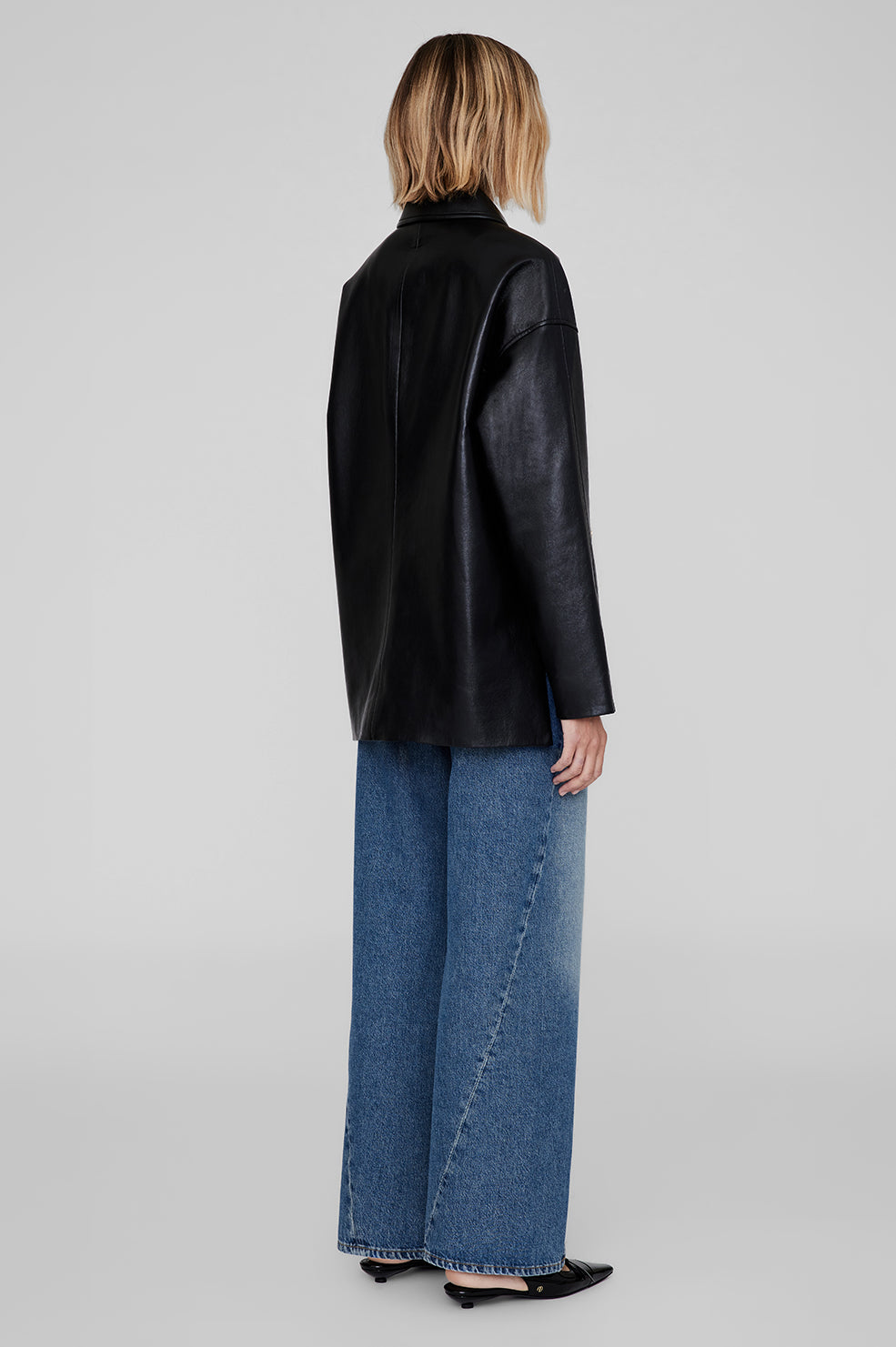 Luca Jacket, Black Recycled Leather
