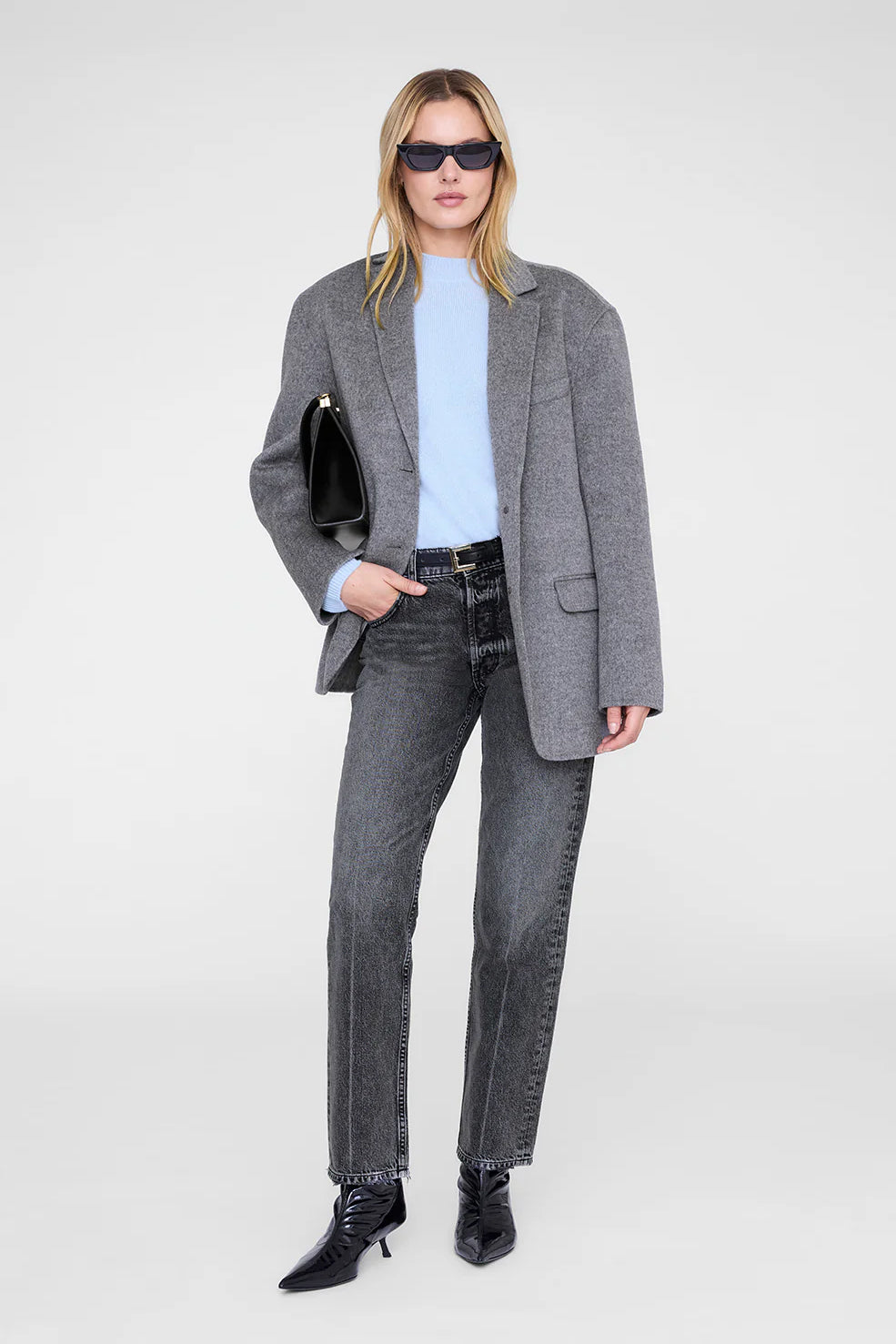 Lee Crew Sweater, Pale Blue