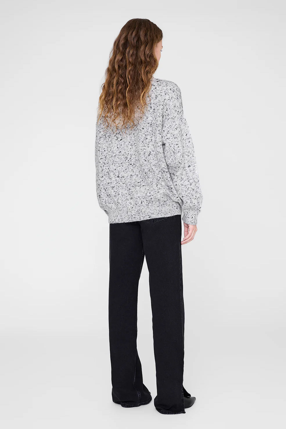 Sydney Crew Sweater Bing, Marled White