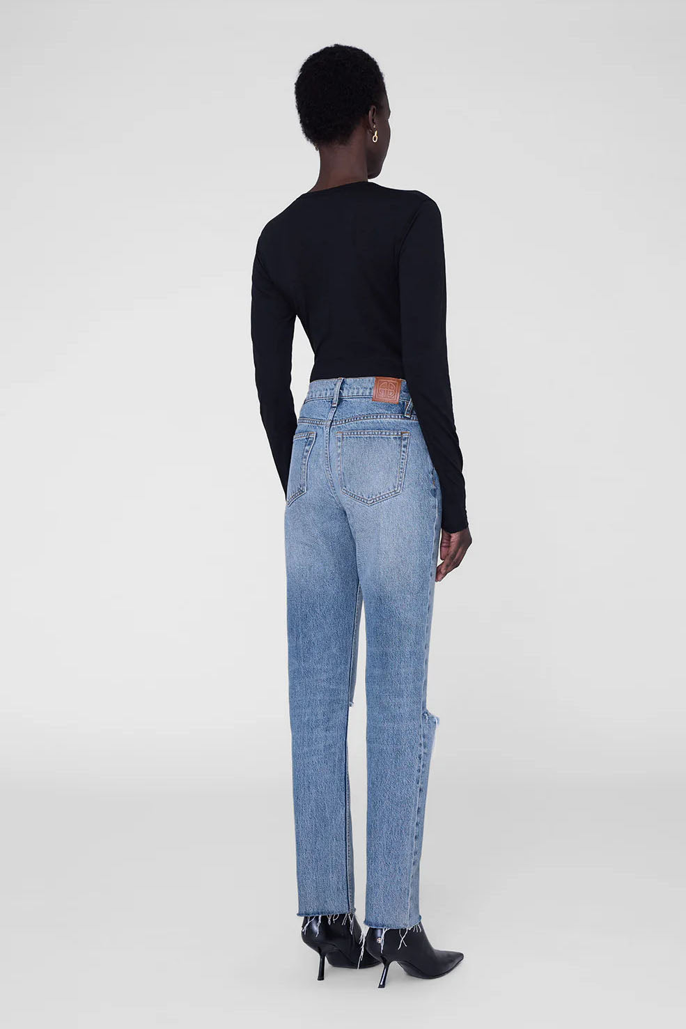 Sylvie Long Sleeve Tee, Black