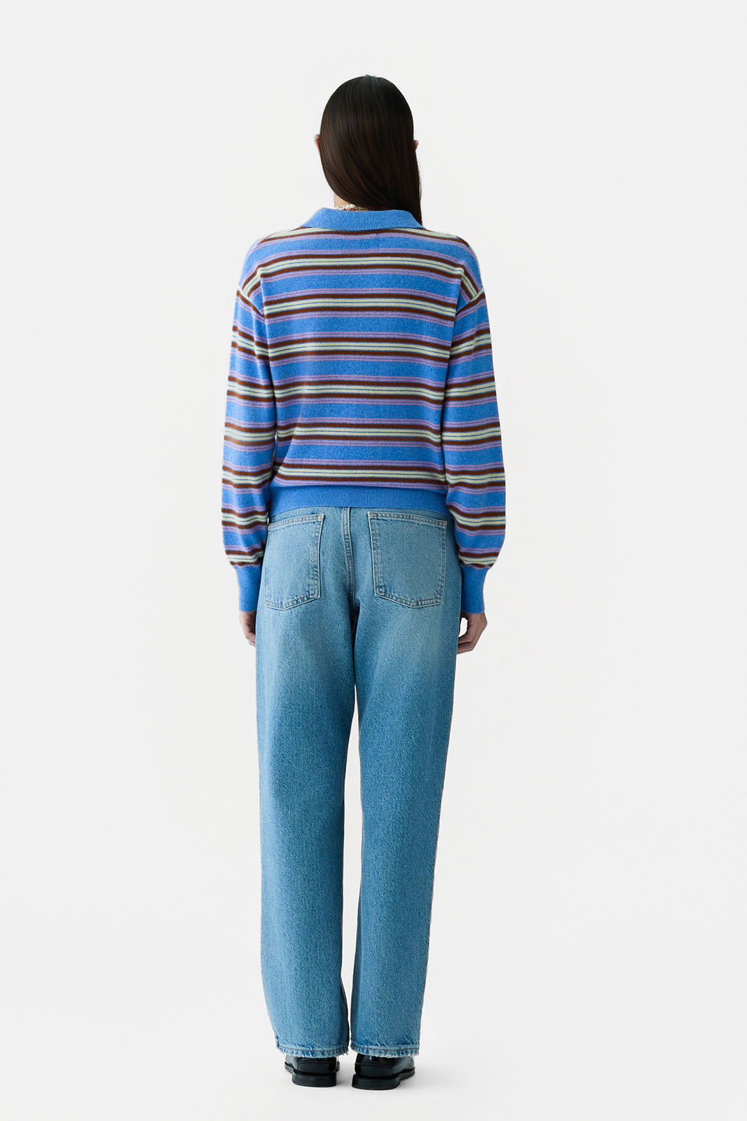 Collegiate Stripe Polo, Delft Blue Combo